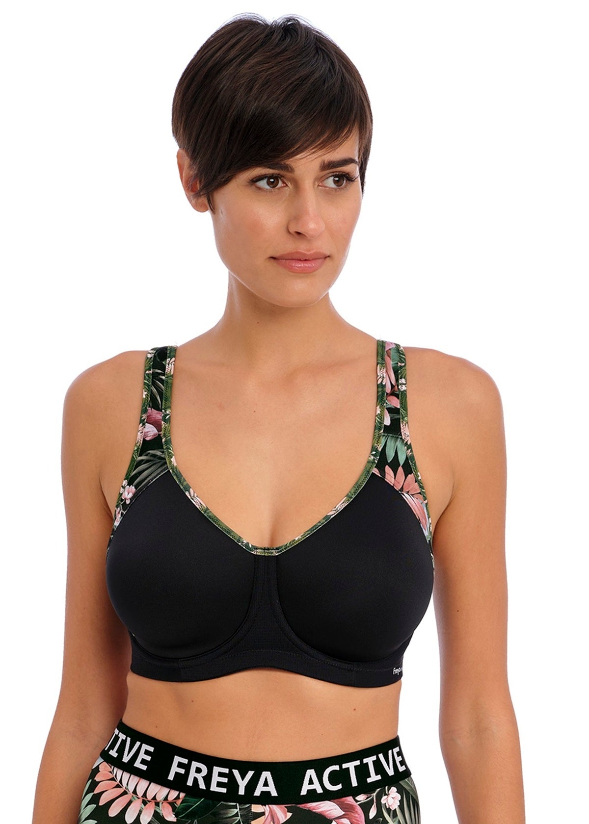 Freya Sonic Jungle Black Moulded Sports Bra