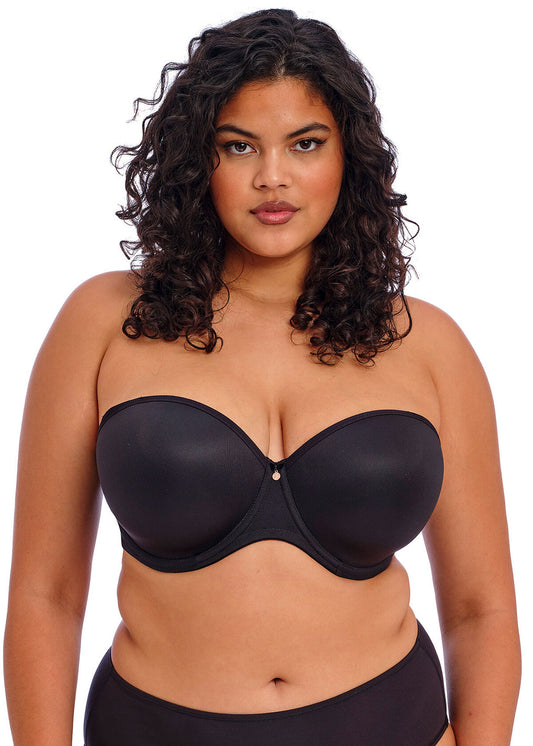 Elomi Smooth Black Underwire Strapless Bra