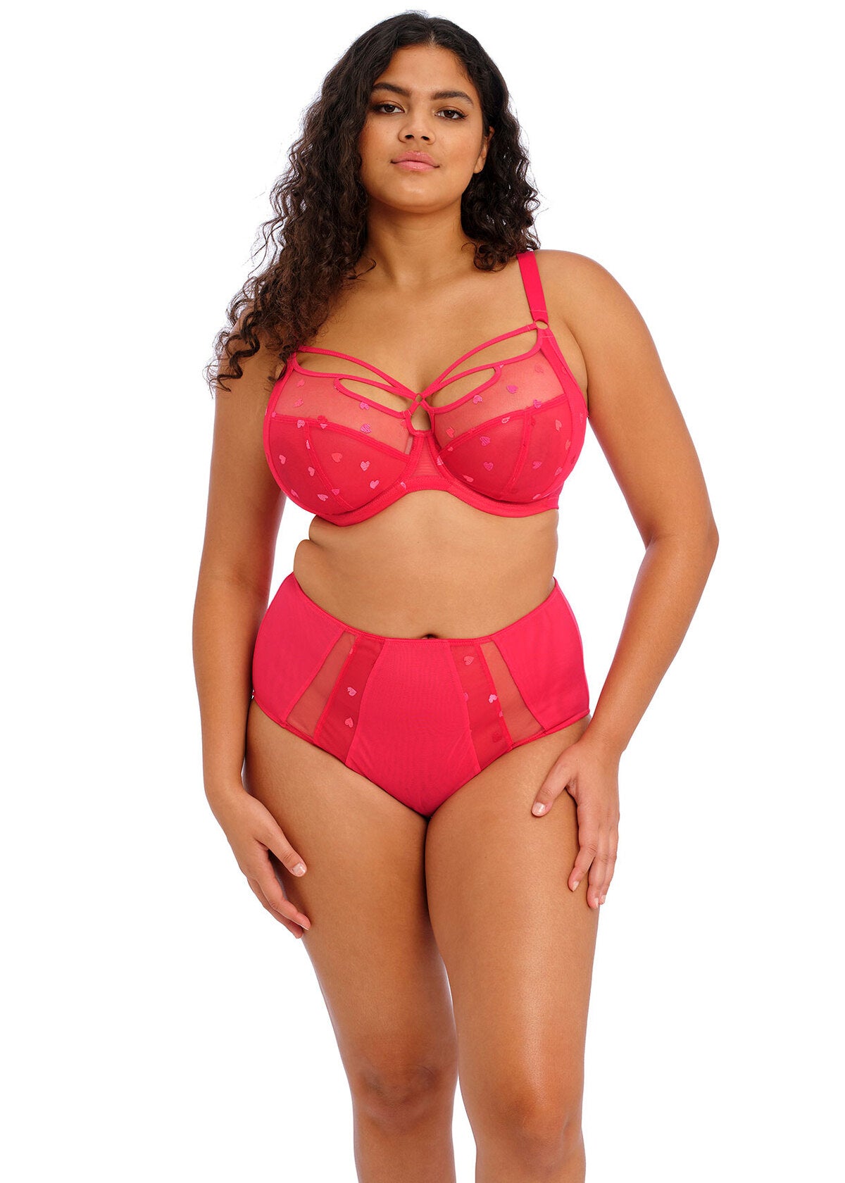Elomi Sachi Red Confetti Plunge Bra