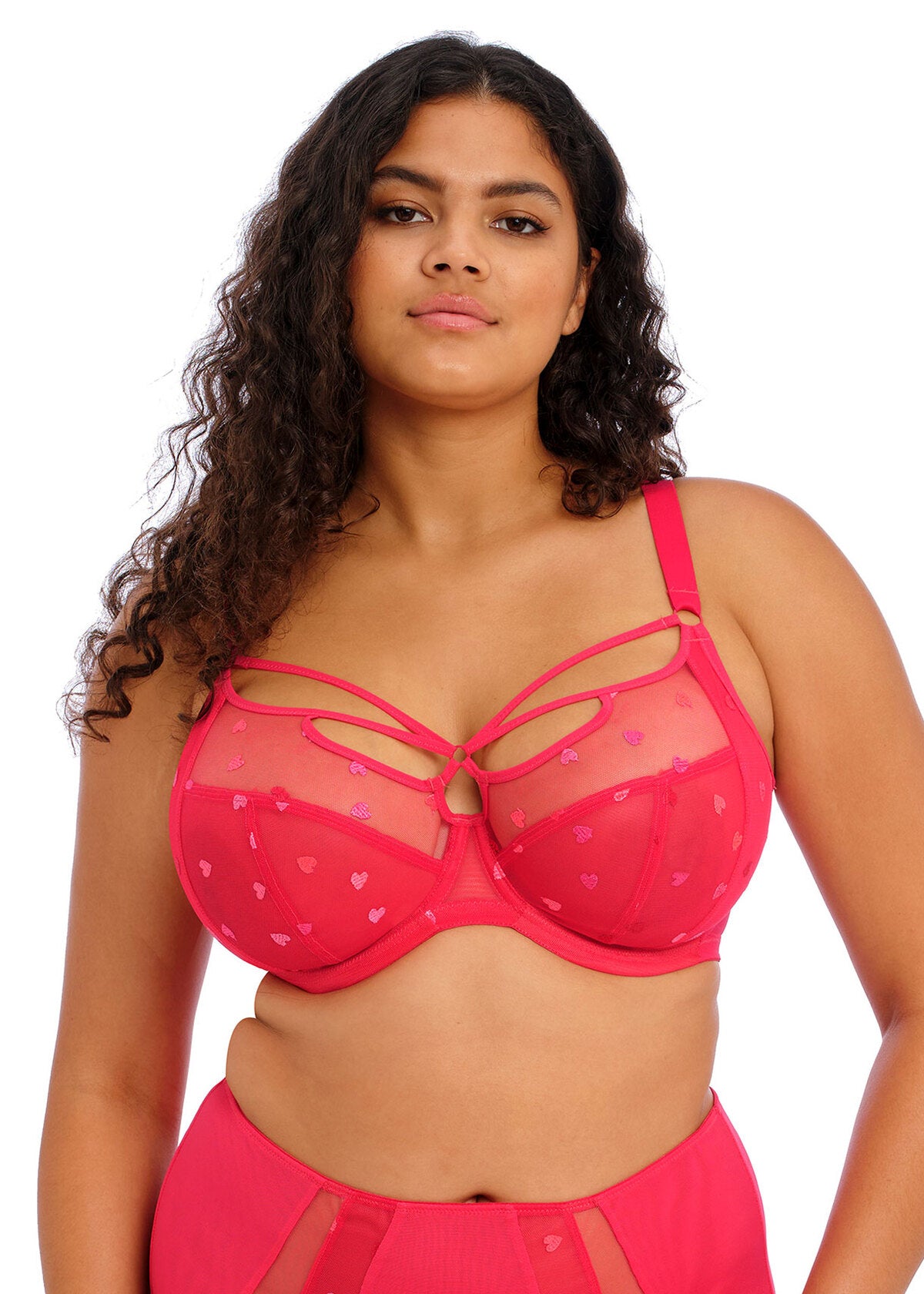 Elomi Sachi Red Confetti Plunge Bra