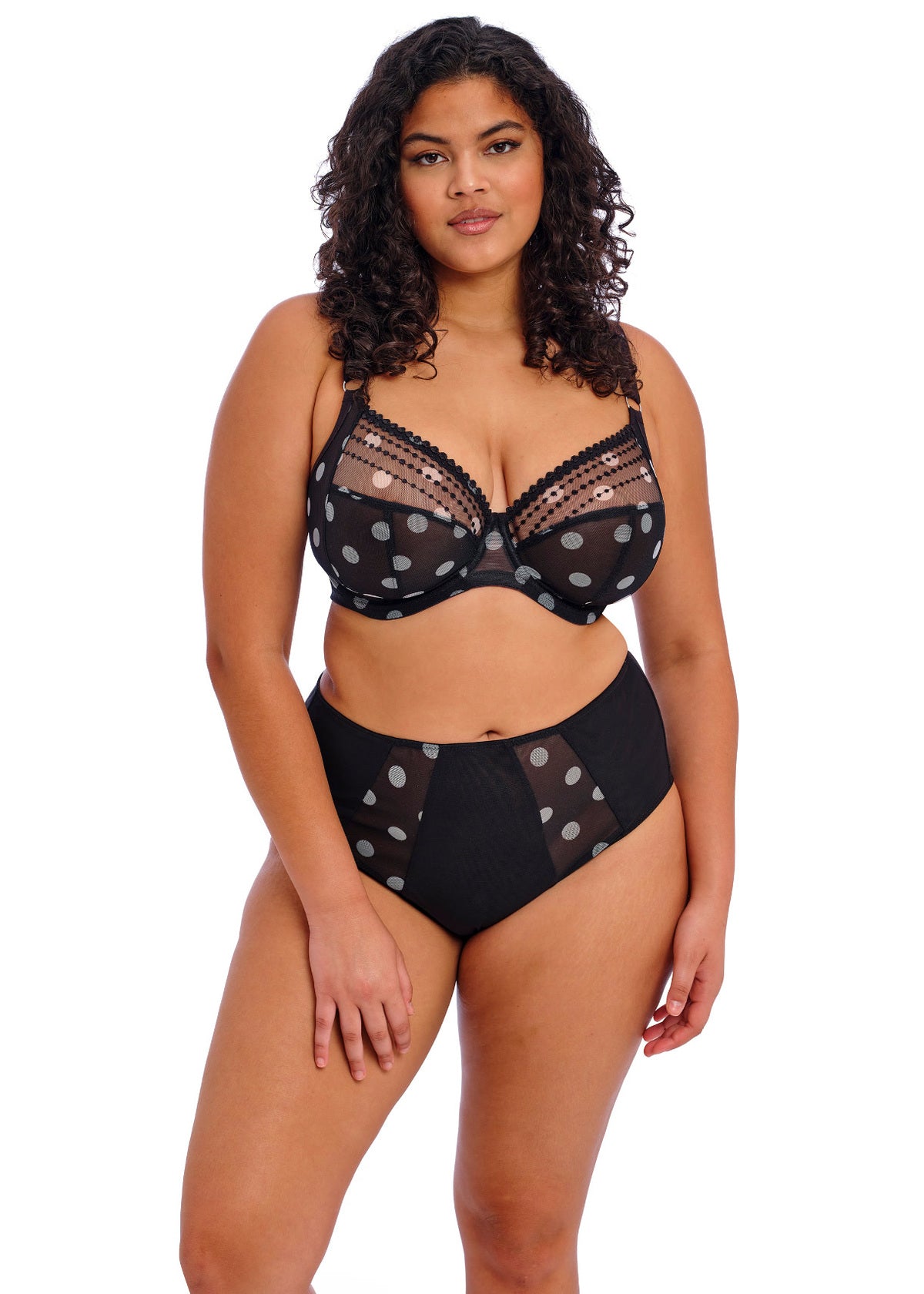 Elomi Matilda Black Dot Plunge Bra