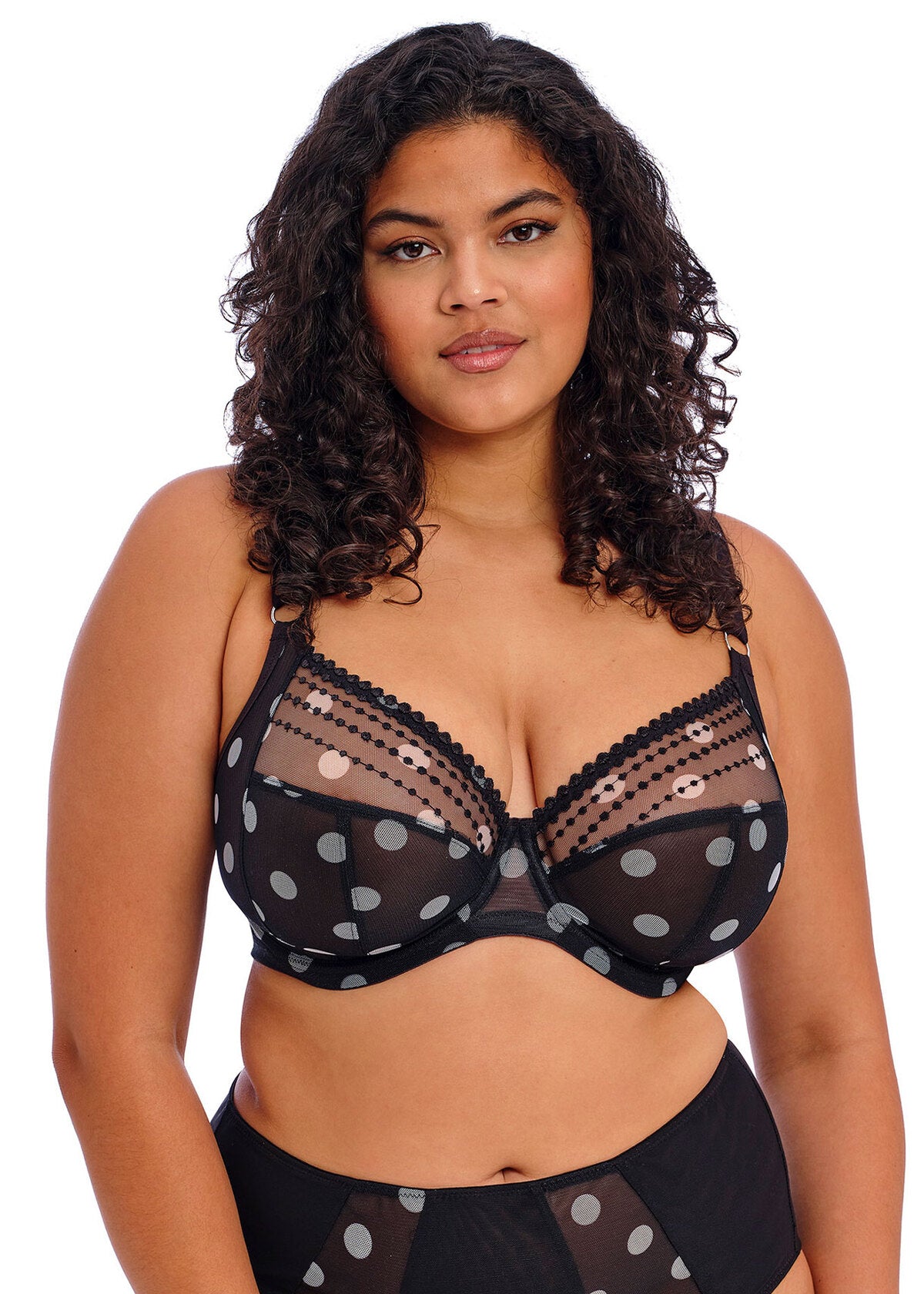 Elomi Matilda Black Dot Plunge Bra