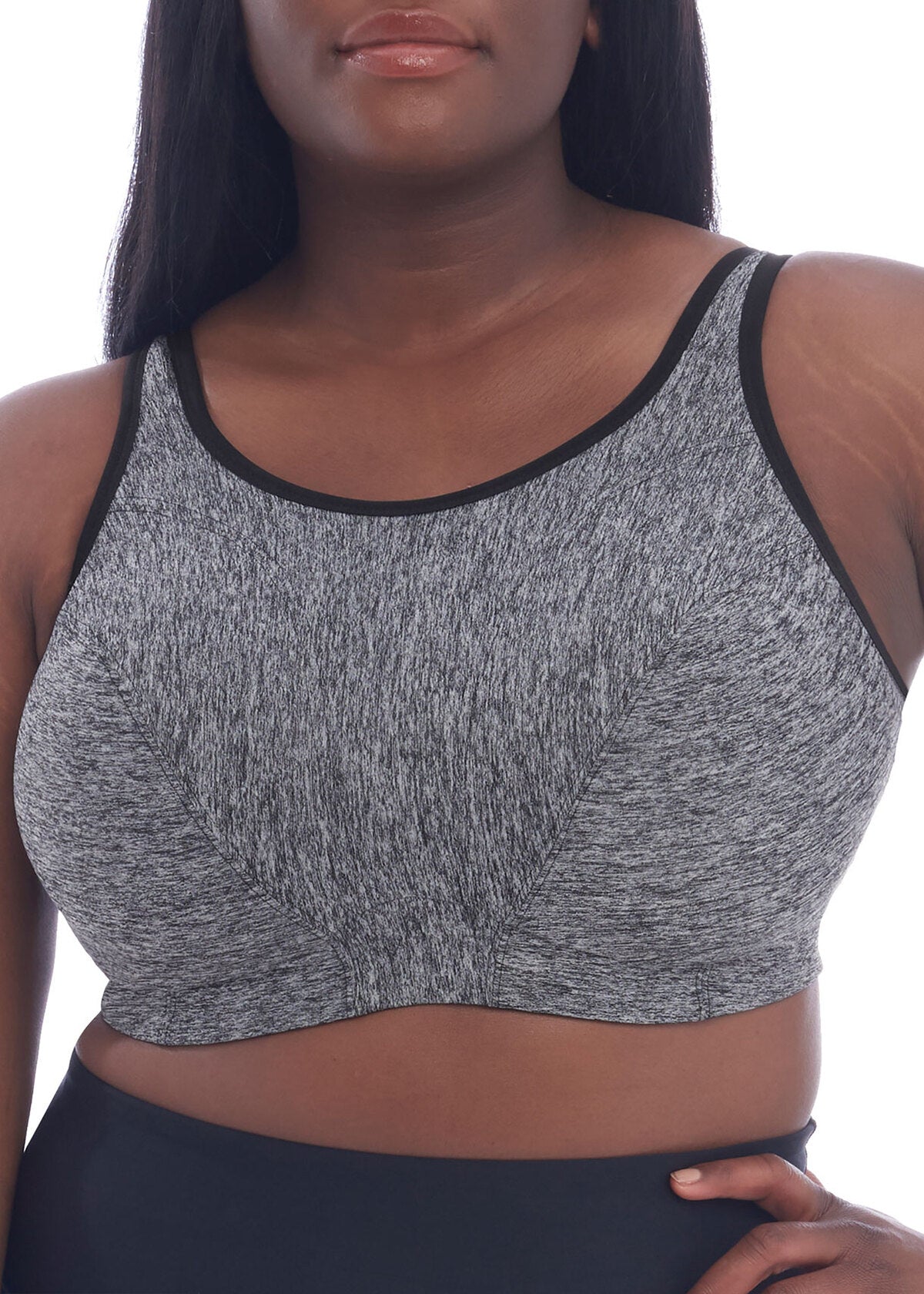 Goddess Sport Pewter Heather Soft Cup Sports Bra