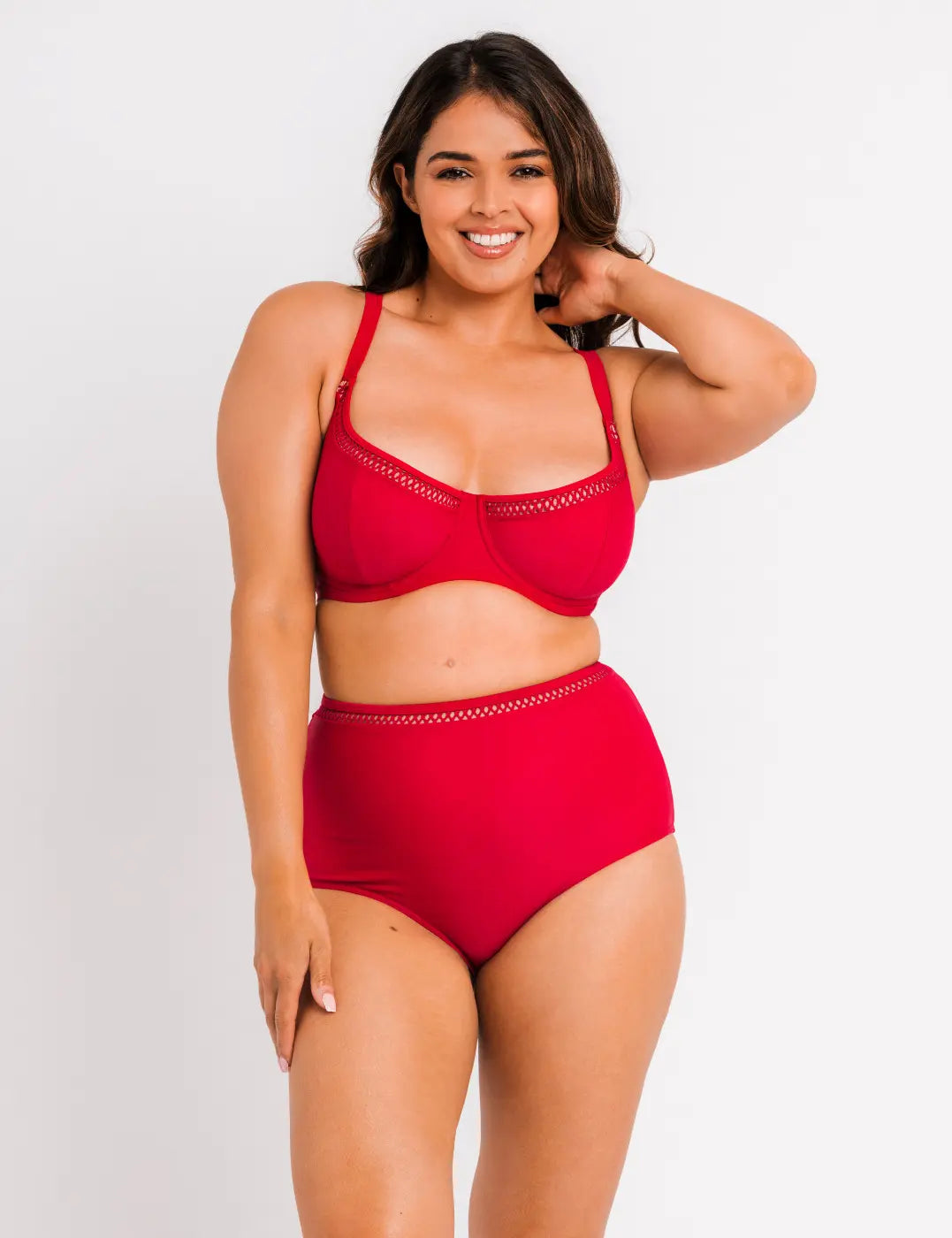 Curvy Kate First Class Red High waist Bikini Bottom