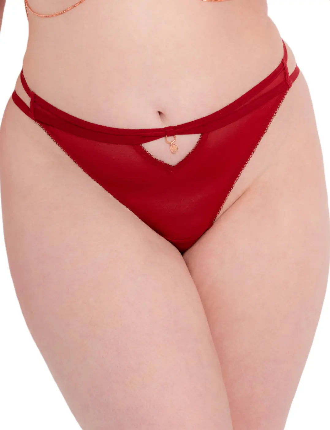 Curvy Kate Scantilly Unchained Deep Red Thong