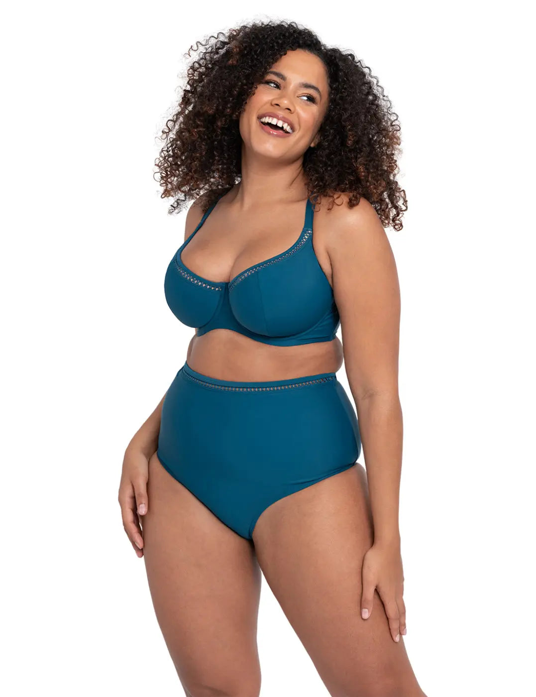 Curvy Kate First Class Deep Teal High waist Bikini Bottom