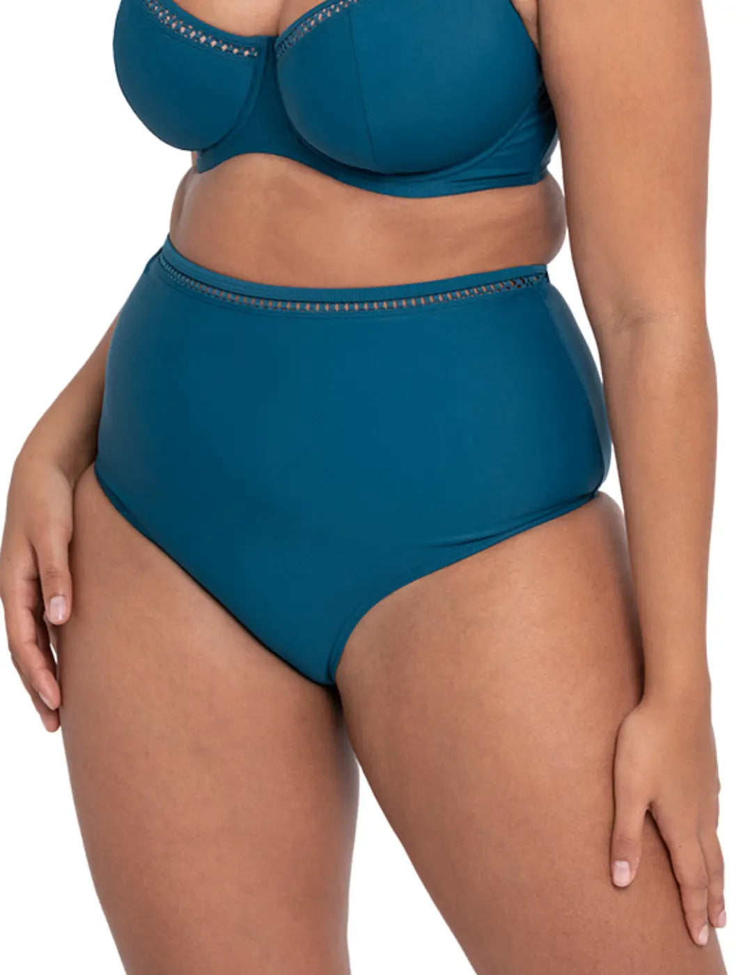 Curvy Kate First Class Deep Teal High waist Bikini Bottom