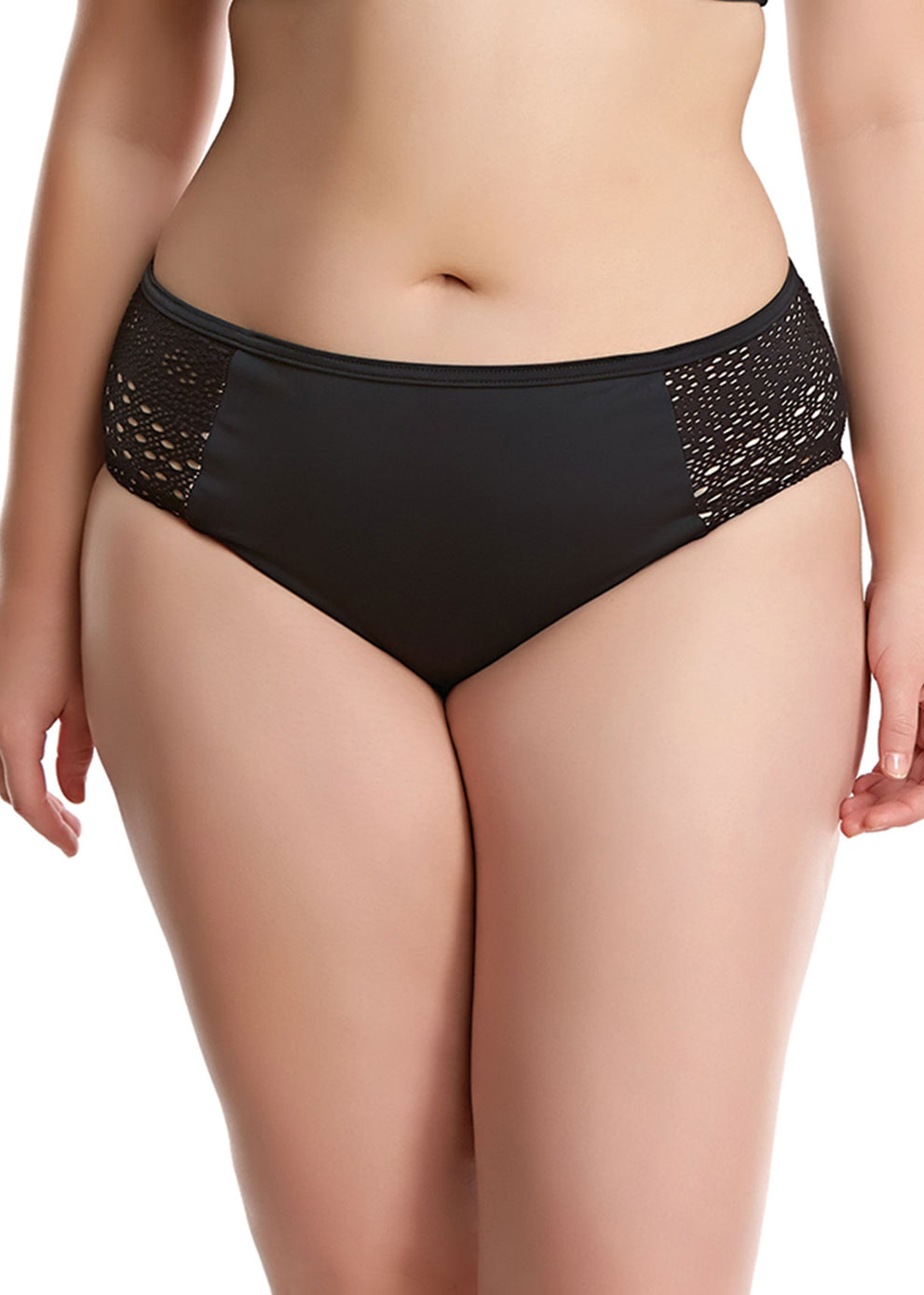 Elomi Indie Black Mid Rise Brief