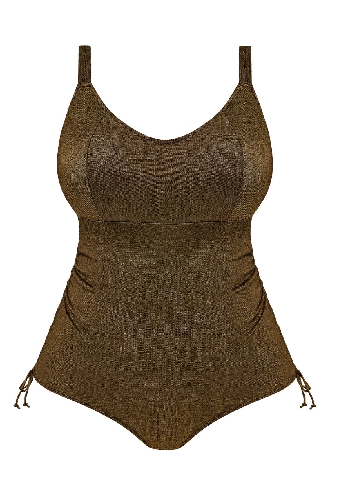 Elomi Sunset Shimmer Non Wired Swimsuit - Gold Rush - product shot