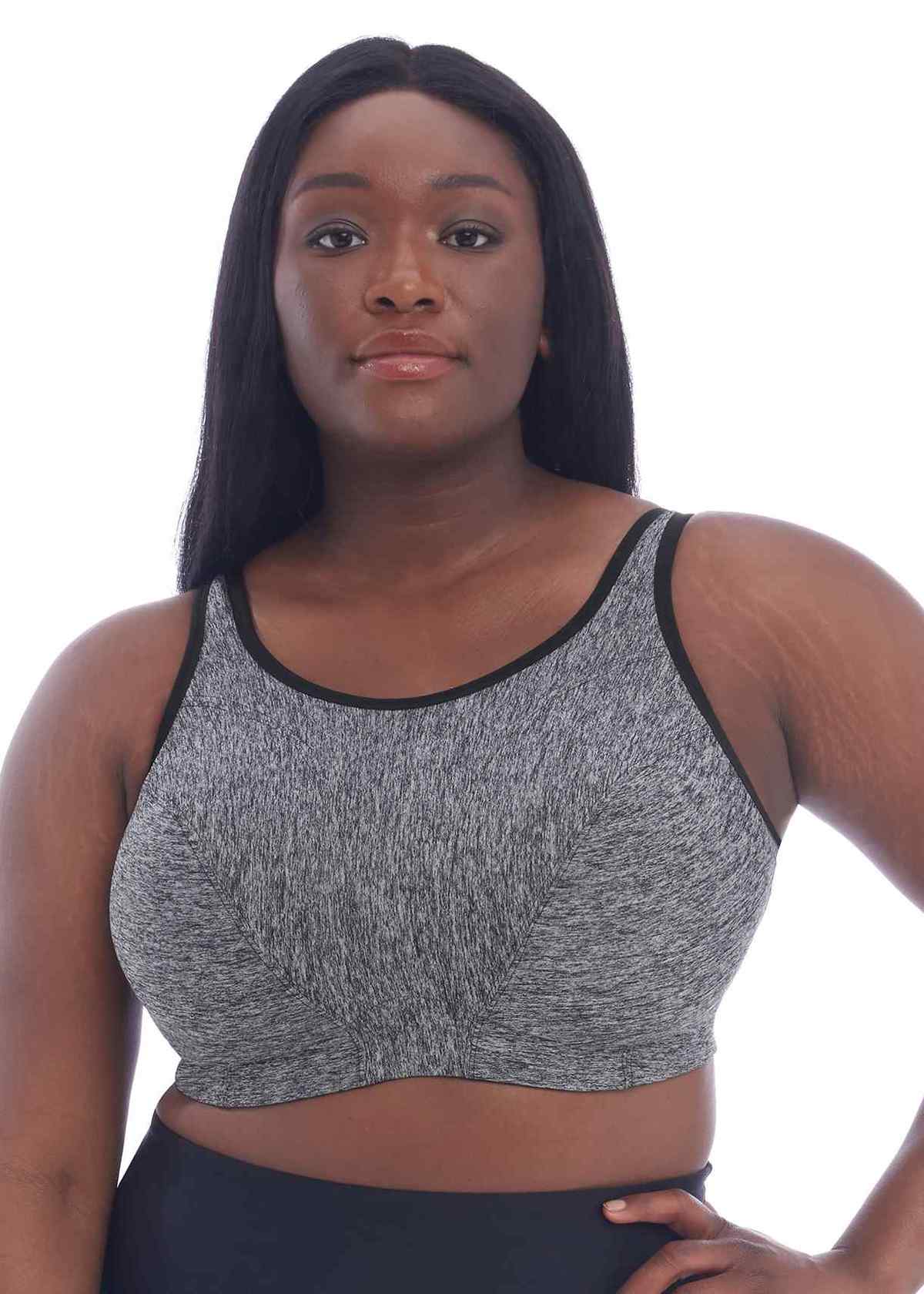 Goddess Sport Pewter Heather Soft Cup Sports Bra