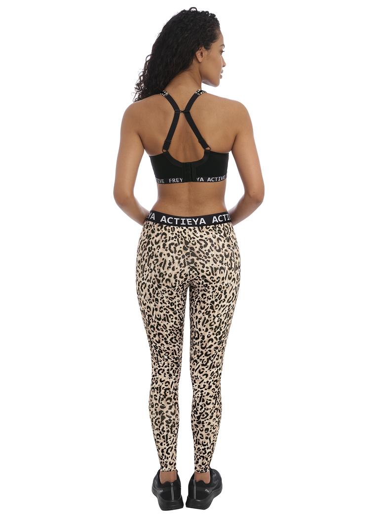 Freya Dynamic Pure Leopard Black Soft Cup Crop Top Sports Bra