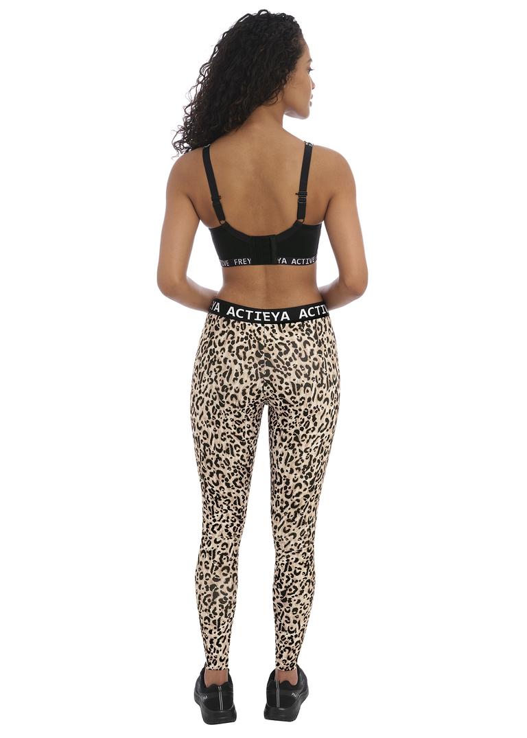 Freya Dynamic Pure Leopard Black Soft Cup Crop Top Sports Bra