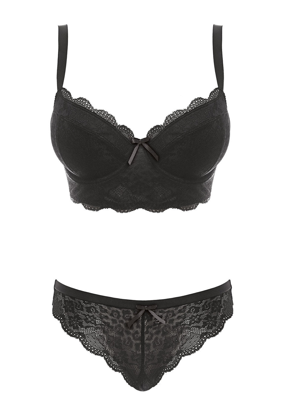Freya Fancies Black Longline Bra