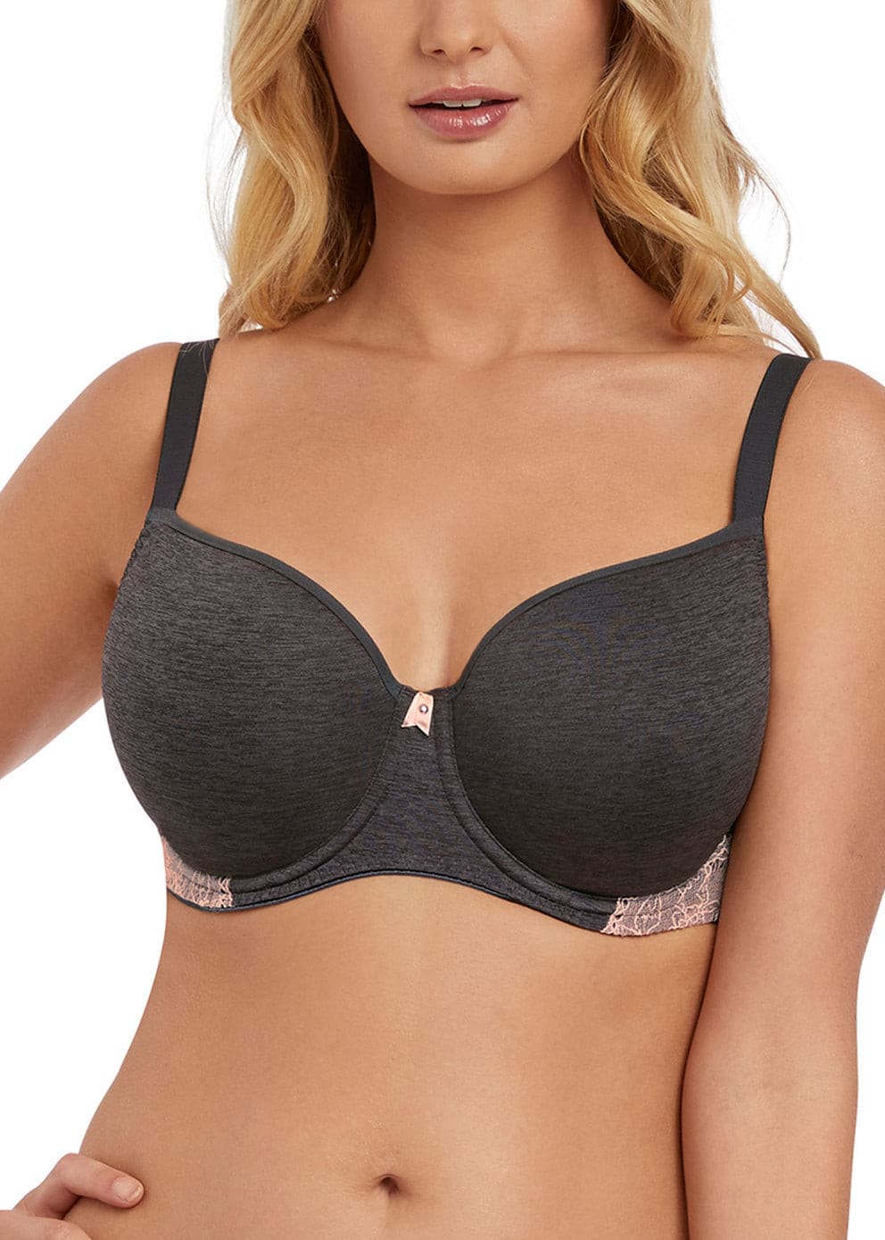 Freya Chi Charcoal Moulded Balcony Bra