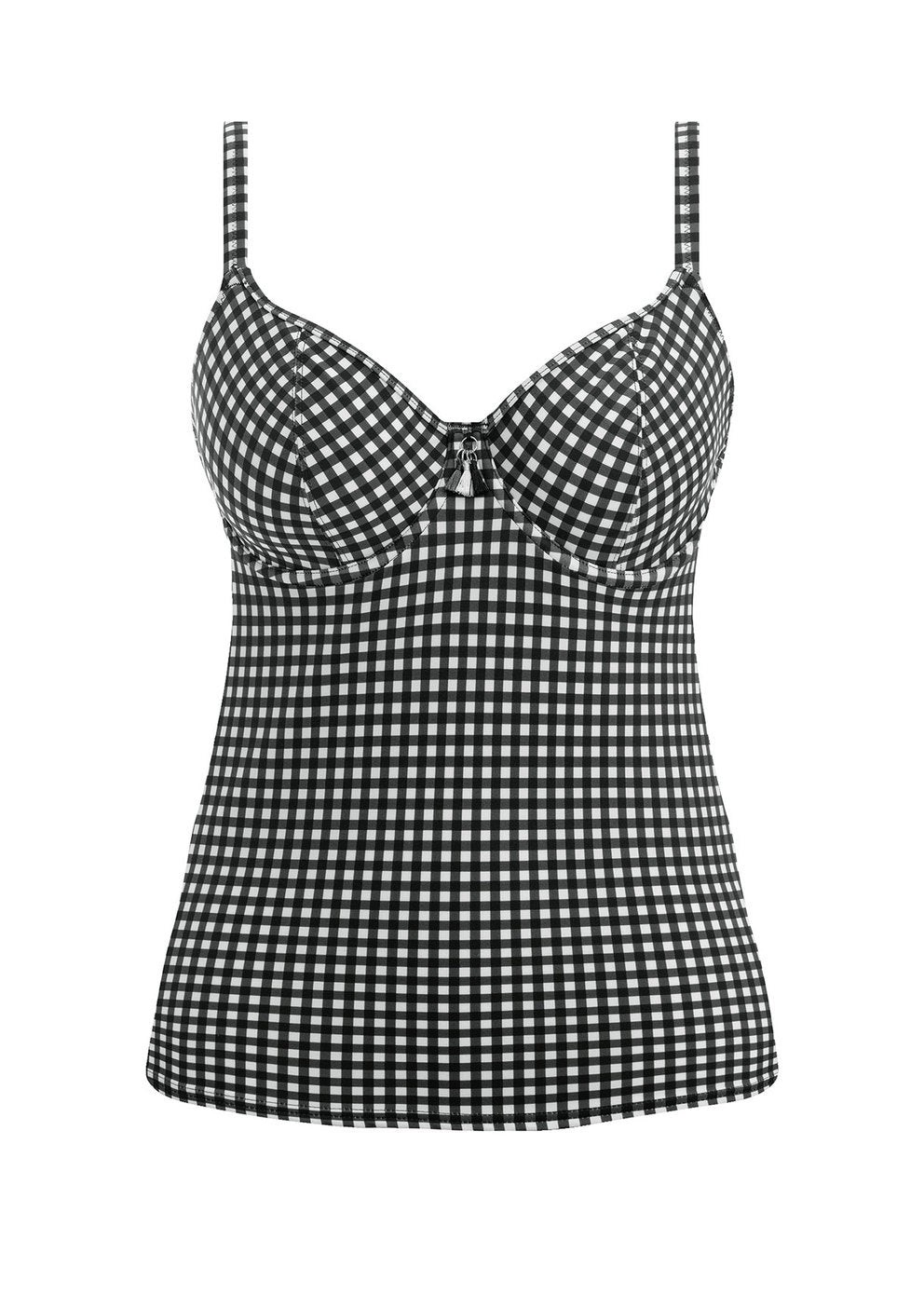 Freya Check In Monochrome Plunge Tankini