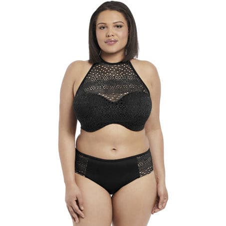 Elomi Indie Black Bandeau Bikini Top Chayil D Plus Lingerie