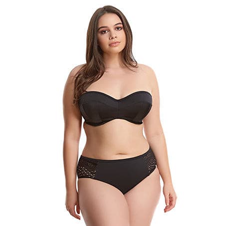 Elomi Indie Black Mid Rise Brief