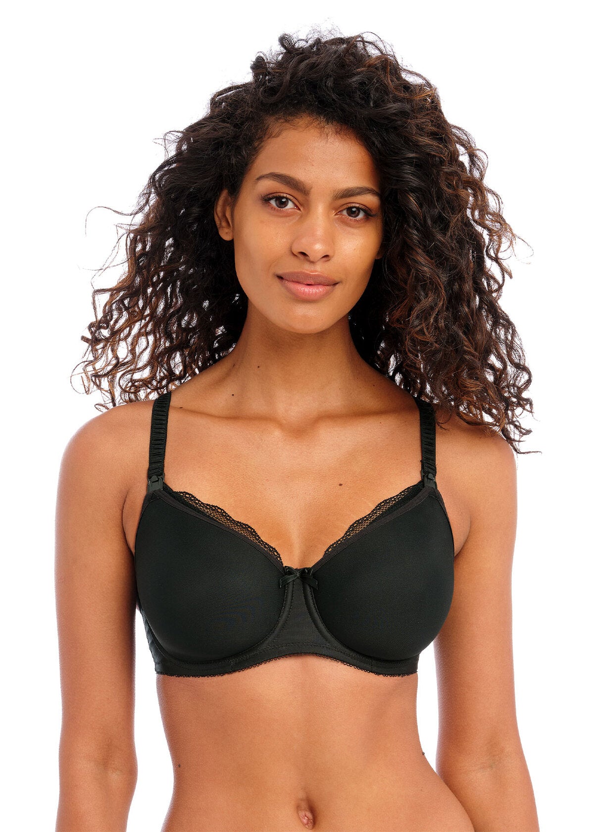 Freya Pure Black Underwire Moulded Nursing Bra