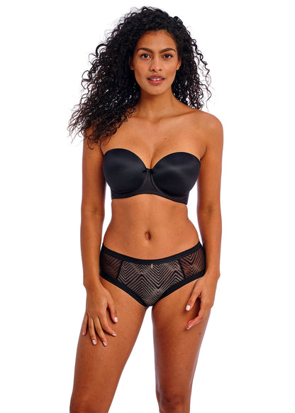 Freya Deco Black Moulded Strapless Bra