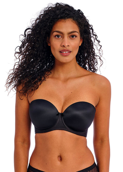 Freya Deco Black Moulded Strapless Bra