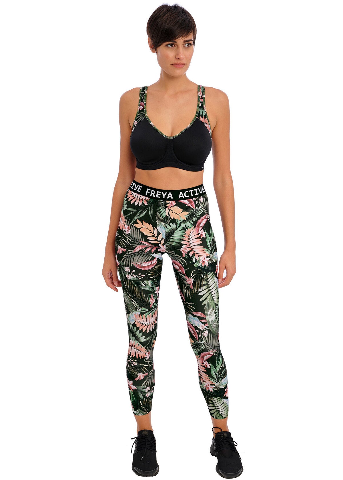Freya Sonic Jungle Black Moulded Sports Bra