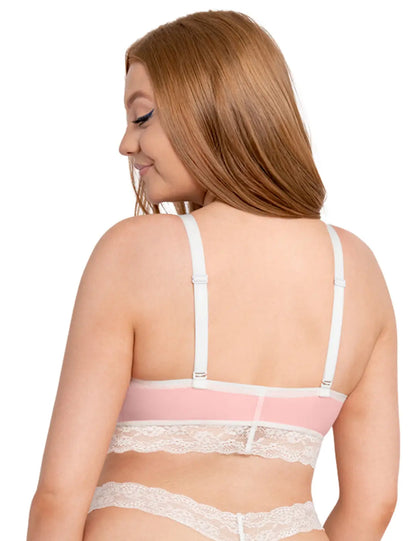 Curvy Kate Twice The Fun Reversible Pink/White Bralette