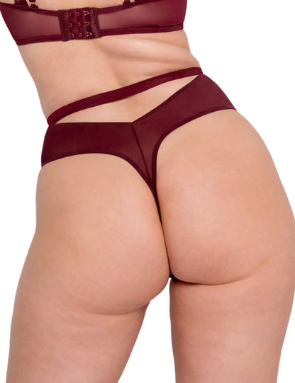 Curvy Kate Scantilly Ox Blood Buckle Up Thong