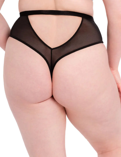 Curvy Kate Scantilly Black Buckle Up Thong