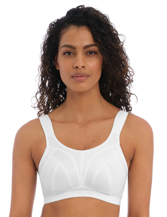 Freya Dynamic White Soft Cup Crop Top Sports Bra