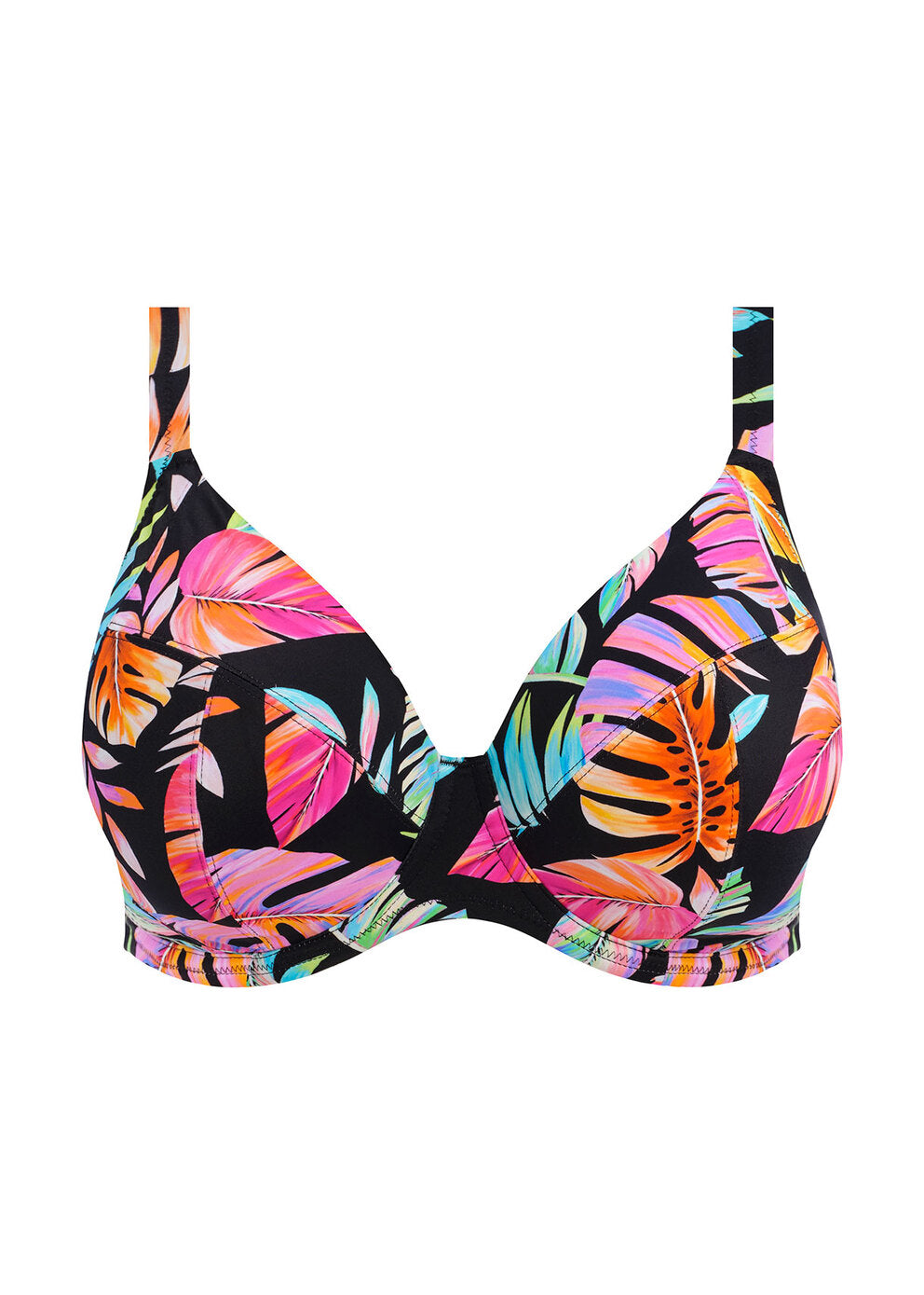 Elomi Tropical Falls Black Plunge Bikini Top