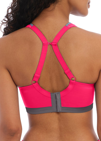Freya Dynamic Hot Crimson Soft Cup Crop Top Sports Bra
