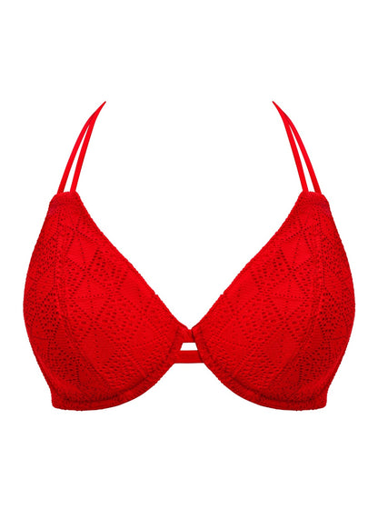 Freya Nomad Nights Halter Bikini Top - Lava - product shot