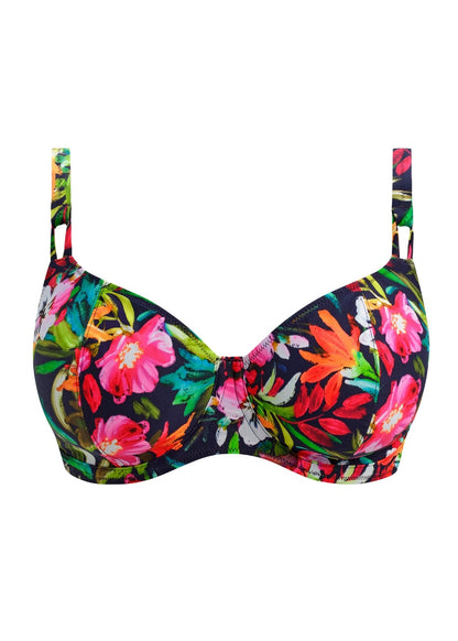 Freya Kailua Shores Plunge Bikini Top - Midnight - product shot