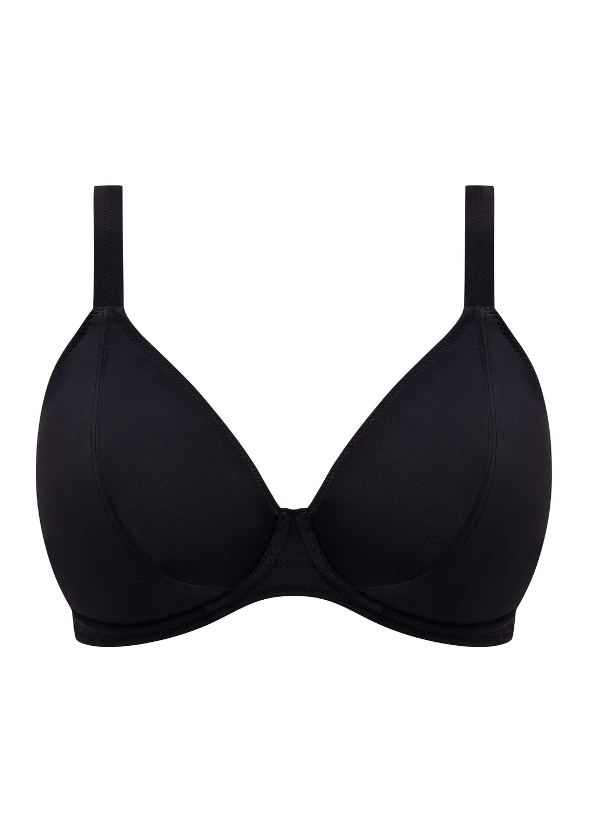 Freya Jewel Cove Bikini Top - Plain Black - product shot