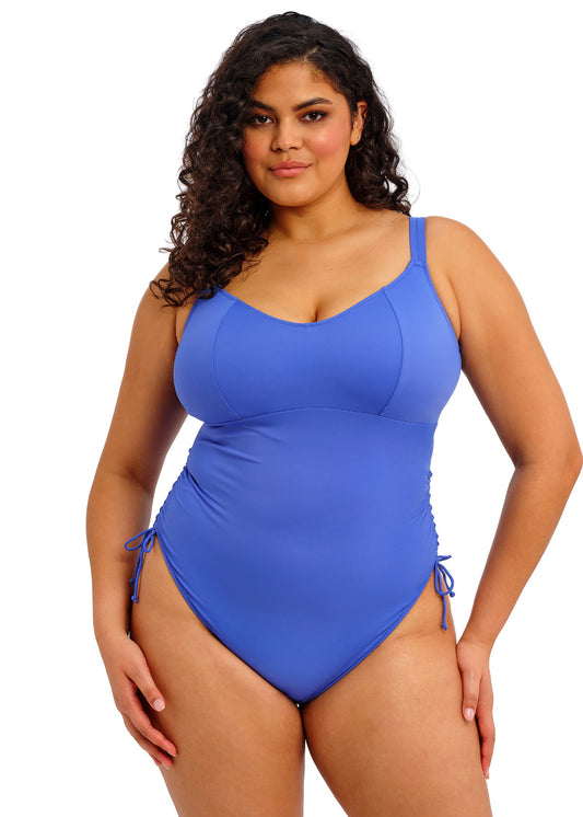 Elomi Plain Sailing Non Wired Swimsuit - Azure - front view