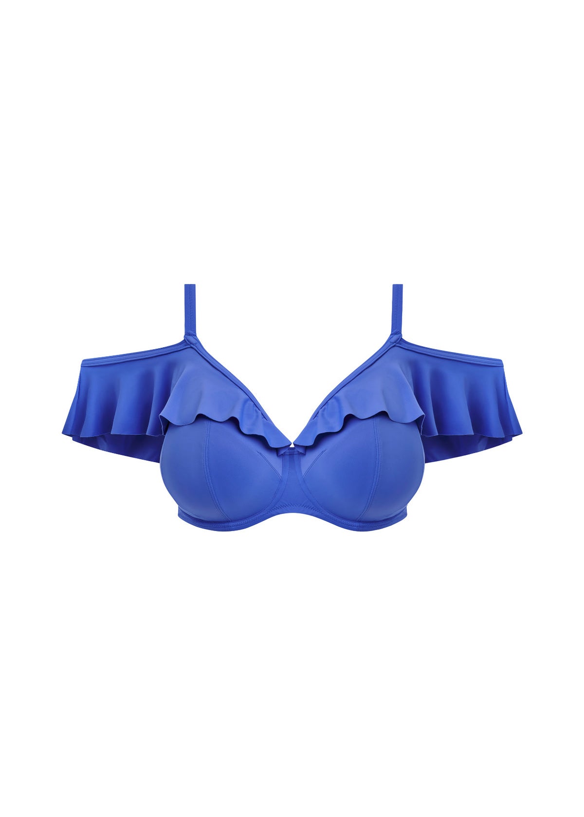 Elomi Plain Sailing Bardot Bikini Top - Azure - product shot
