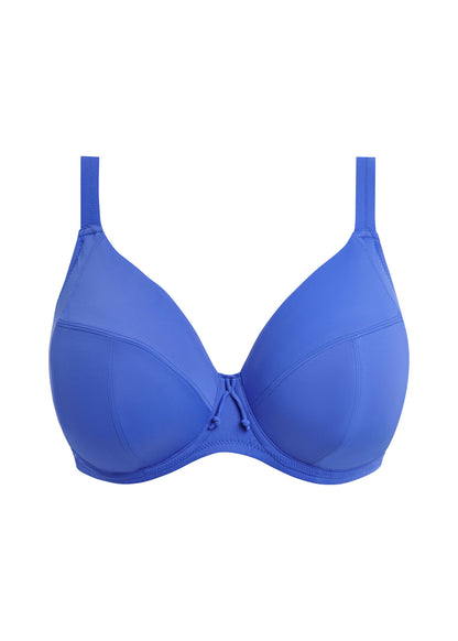 Elomi Plain Sailing Plunge Bikini Top - Azure - product shot