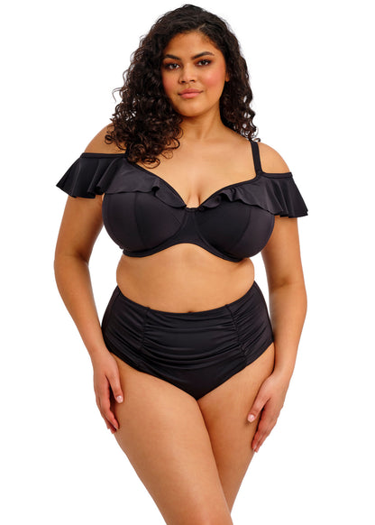 Elomi Plain Sailing Full Bikini Brief - Black - model view