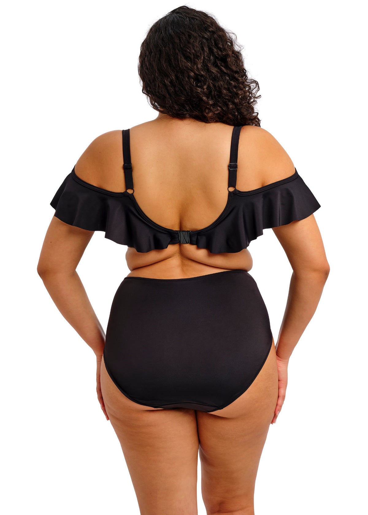 Elomi Plain Sailing Full Bikini Brief - Black - back view