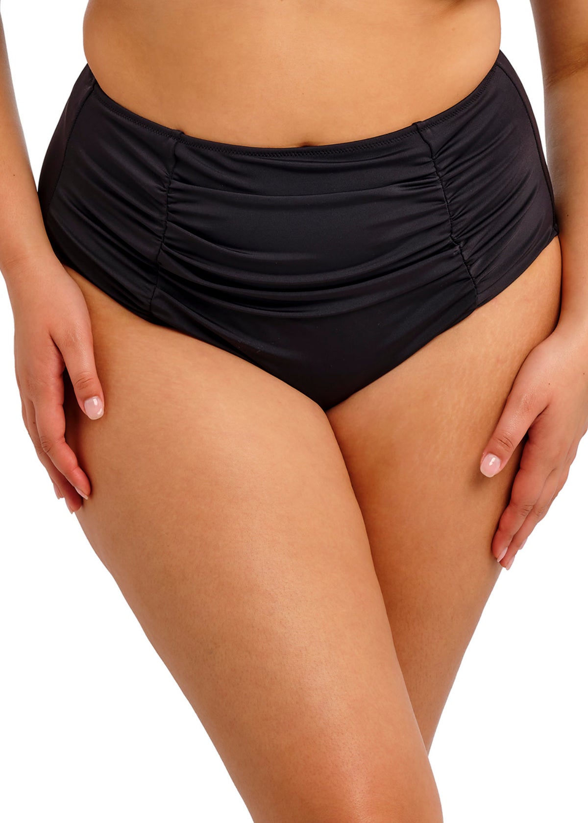 Elomi Plain Sailing Full Bikini Brief - Black - front view