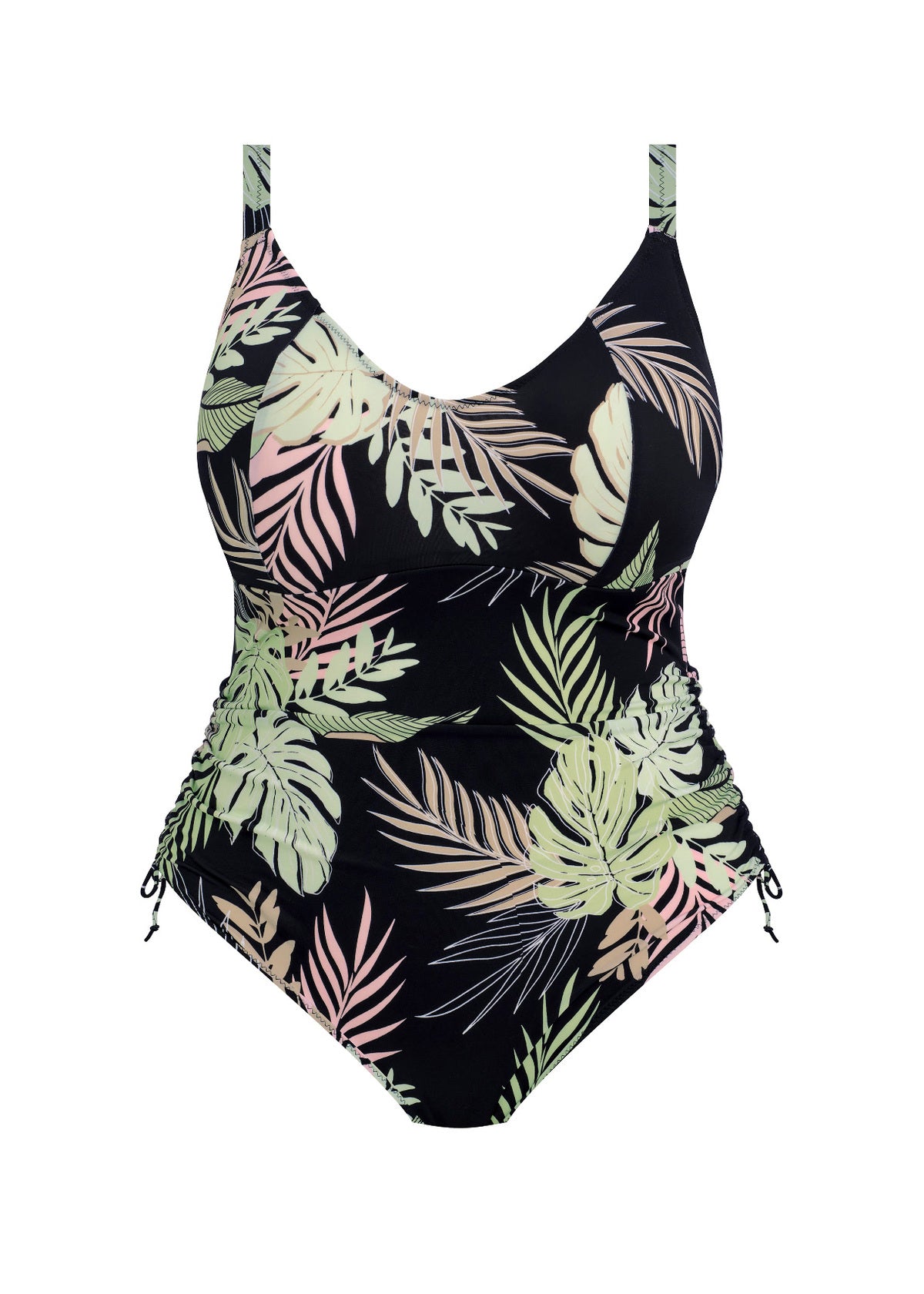 Elomi Tropical Retreat Non Wired Swimsuit - Black - product shot