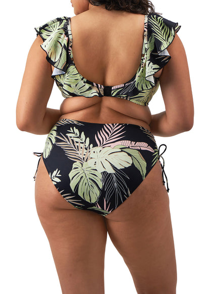 Elomi Tropical Retreat Adjustable Bikini Brief - Black - back view