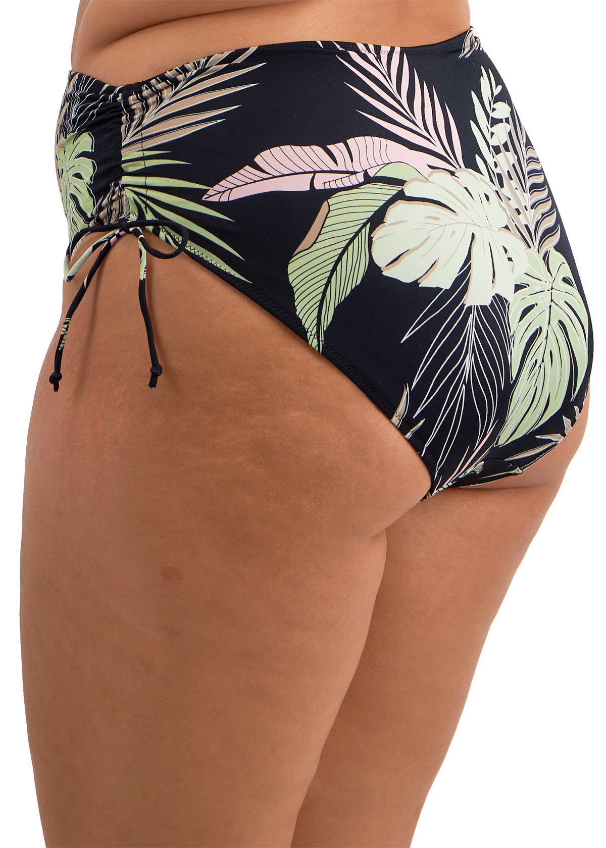 Elomi Tropical Retreat Adjustable Bikini Brief - Black - side view