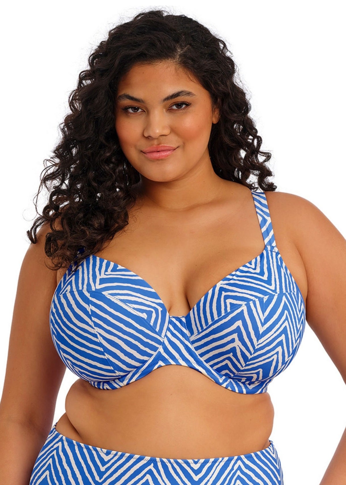 Elomi Fiji Falls Plunge Bikini Top - Ocean - front view