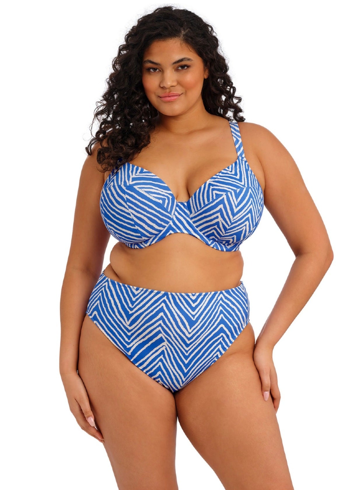 Elomi Fiji Falls Mid Rise Bikini Brief - Ocean - model view