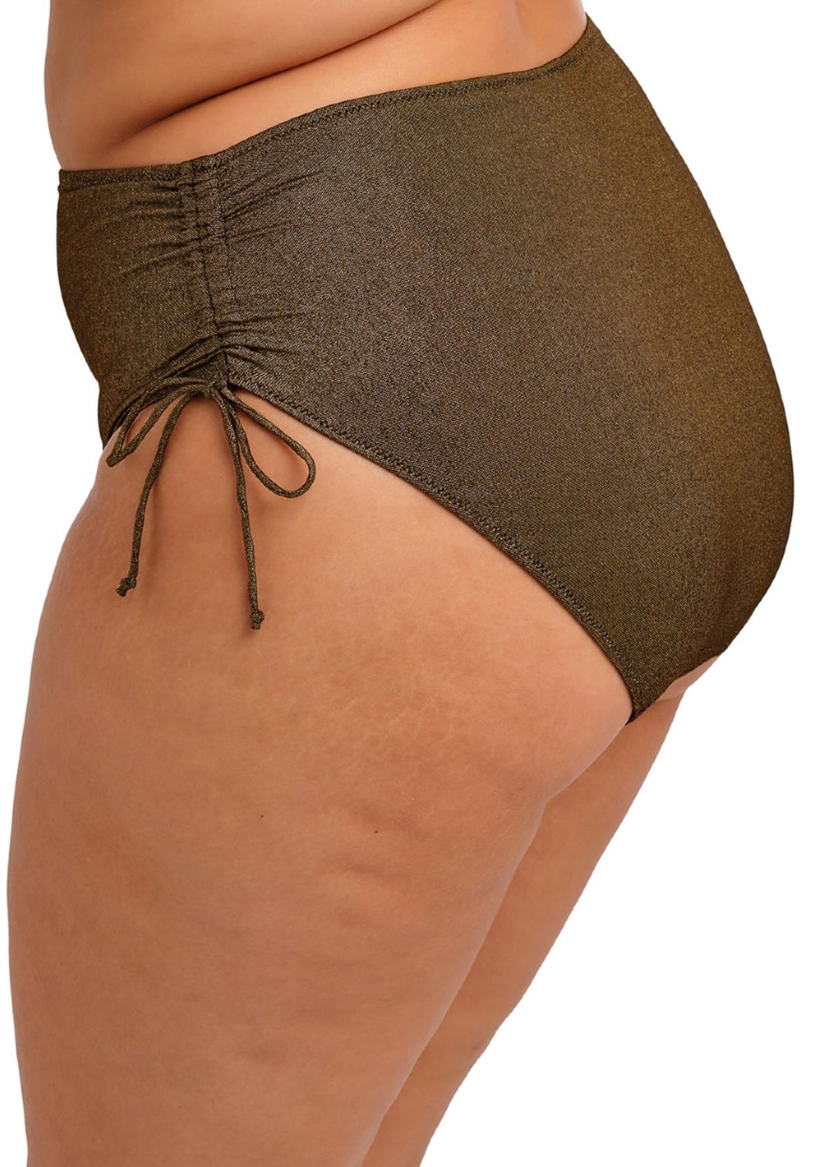 Elomi Sunset Shimmer Adjustable Bikini Brief - Gold Rush - side view