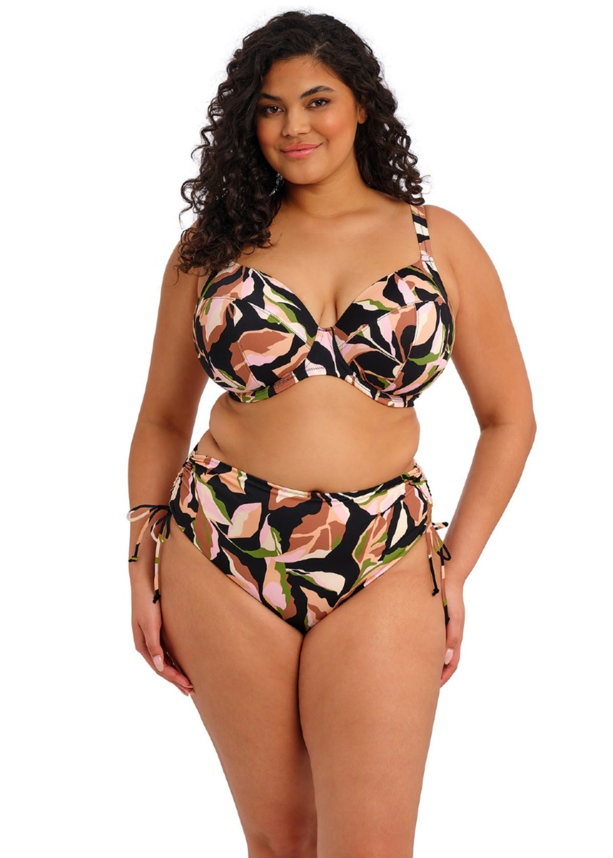 Elomi Ocean Avenue Plunge Bikini Top - Multi - model view