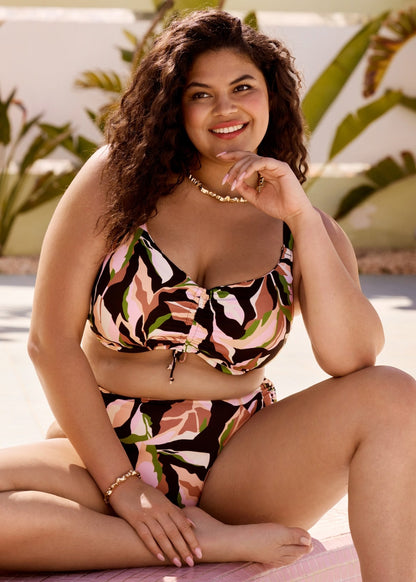 Elomi Ocean Avenue Crop Bikini Top - Multi - lifestyle view