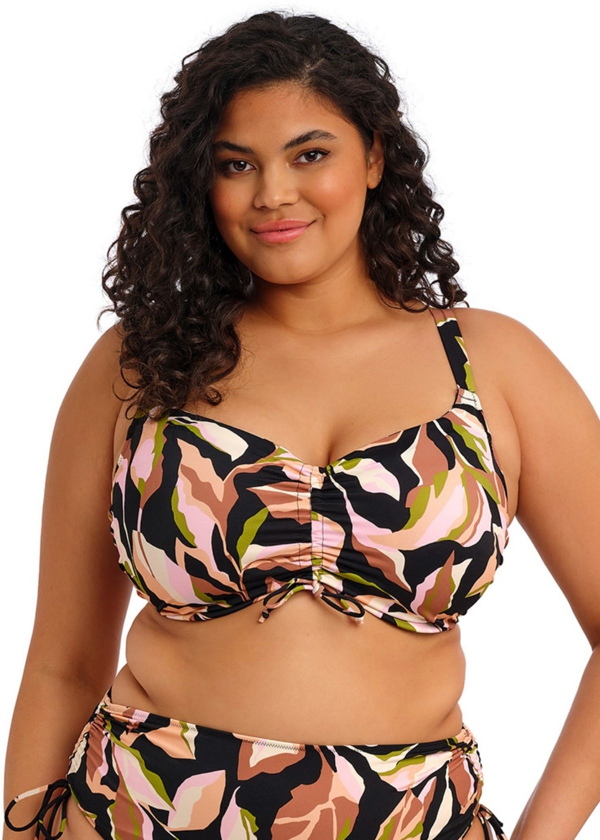 Elomi Ocean Avenue Crop Bikini Top - Multi - front view