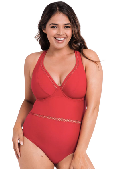 Curvy Kate Red First Class Plunge Swimsuit
